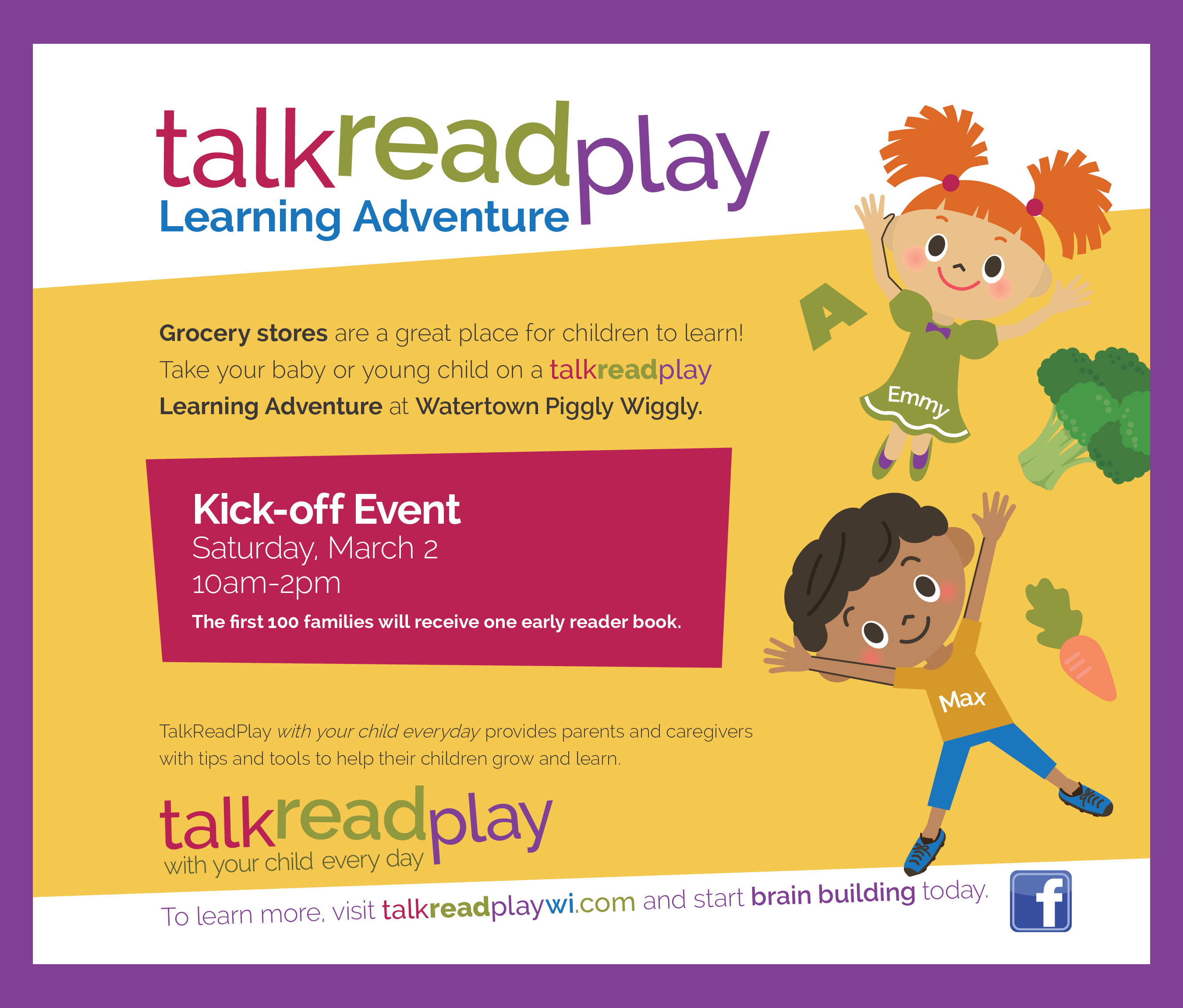 talk read play kick off event